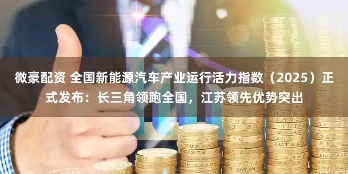 微豪配资 全国新能源汽车产业运行活力指数（2025）正式发布：长三角领跑全国，江苏领先优势突出